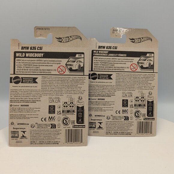 2 Cars Hot Wheels BMW 635 CSi Black & Gold & Orange 2025 185/250 Wild Widebody - Picture 8 of 10
